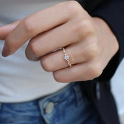 0.37 CT Vintage Tasarım Pırlanta Tektaş Yüzük