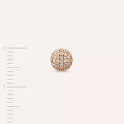 0.38 CT Pırlanta Taşlı Rose Altın Top Tek Küpe