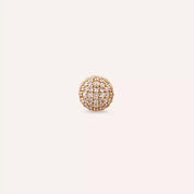 0.38 CT Pırlanta Taşlı Rose Altın Top Tek Küpe