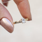 0.40 CT  F SI2 GIA Sertifikalı Vintage Yasmin Tasarım Pırlanta Yüzük