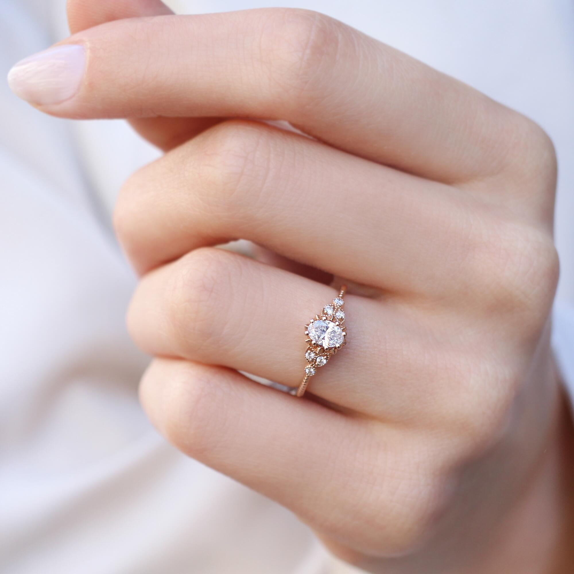 0.40 CT Vintage Alice Tasarım Pırlanta Yüzük