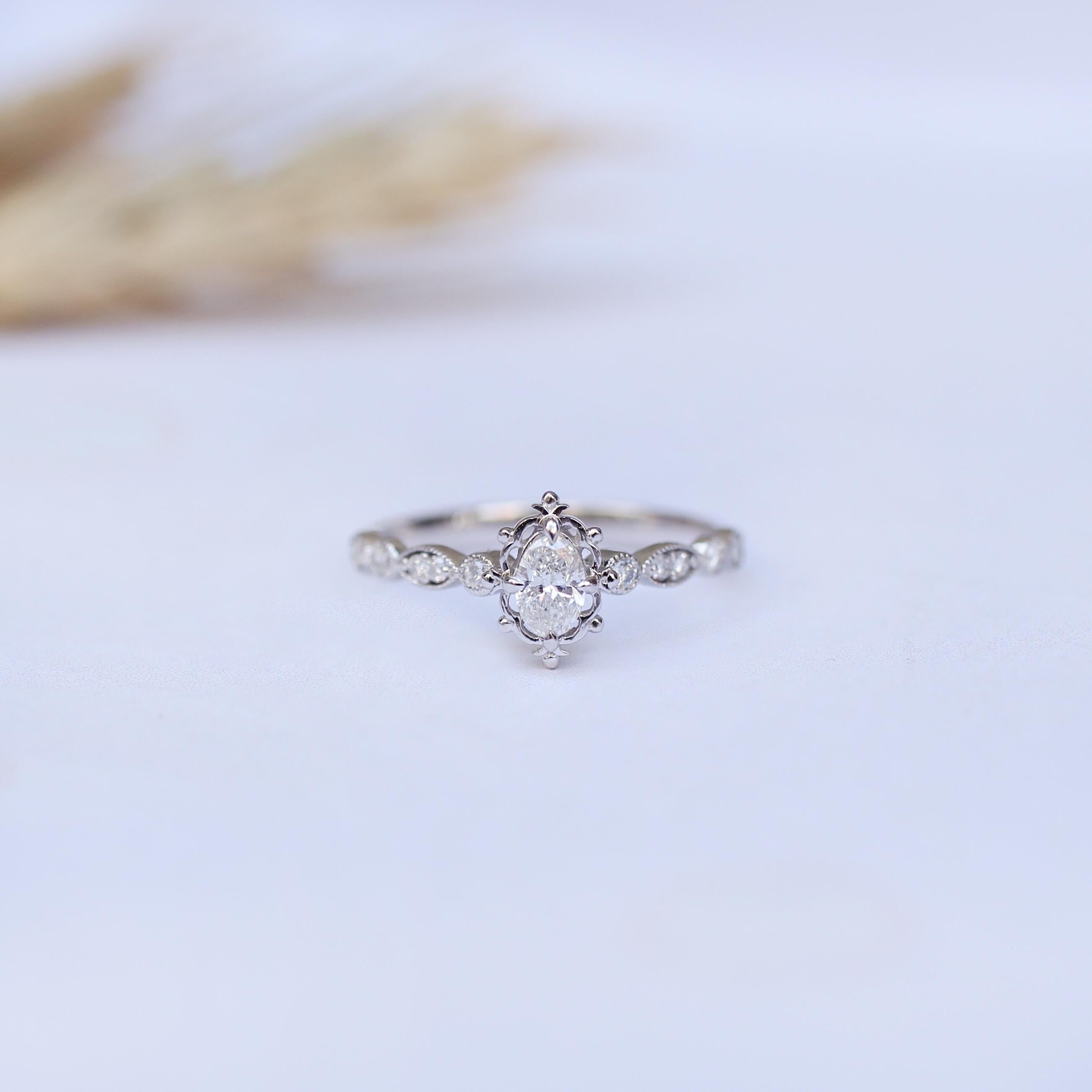 0.40 CT Vintage Aria Tasarım Pırlanta Yüzük