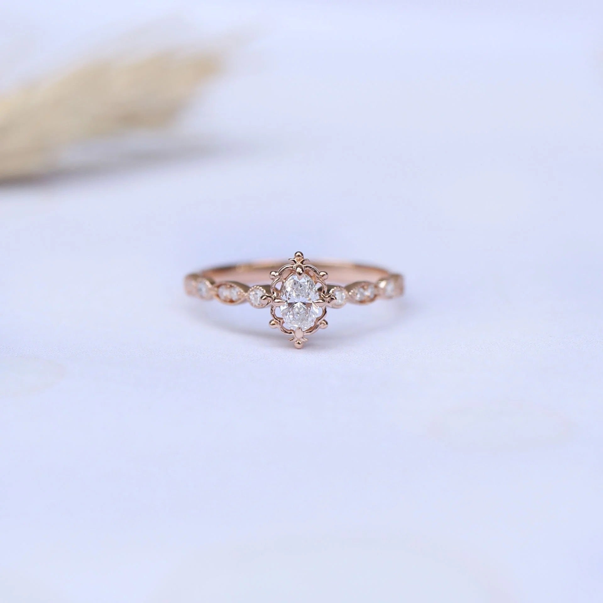 0.40 CT Vintage Aria Tasarım Pırlanta Yüzük