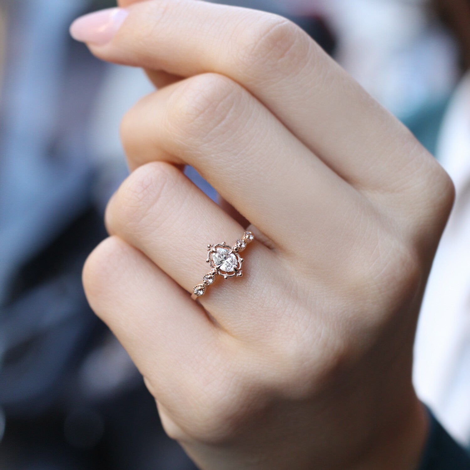 0.40 CT Vintage Aria Tasarım Pırlanta Yüzük