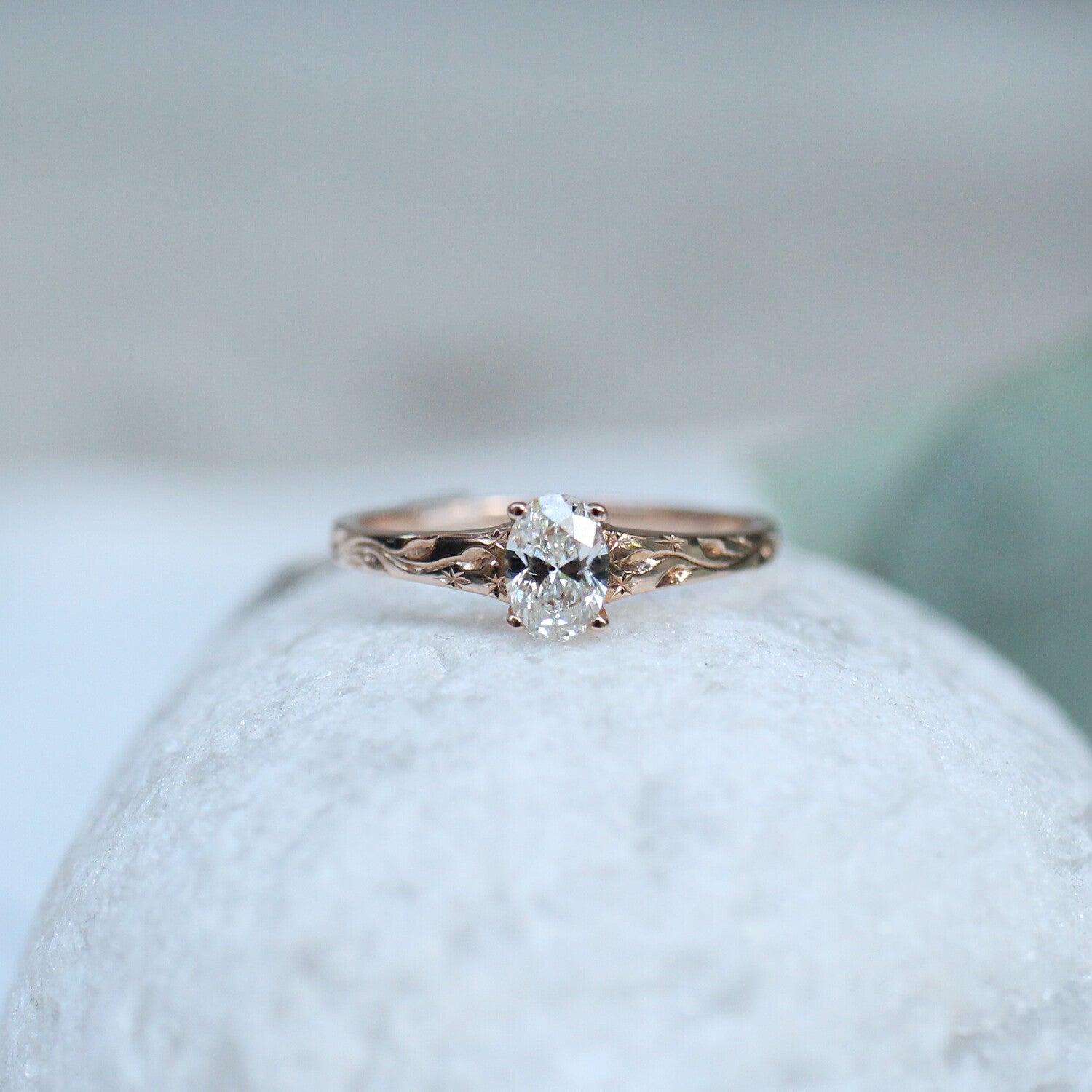 0.40 CT Vintage Mona Tasarım Pırlanta Yüzük