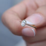 0.40 CT Vintage Özel Tasarım Oval Pırlanta Yüzük