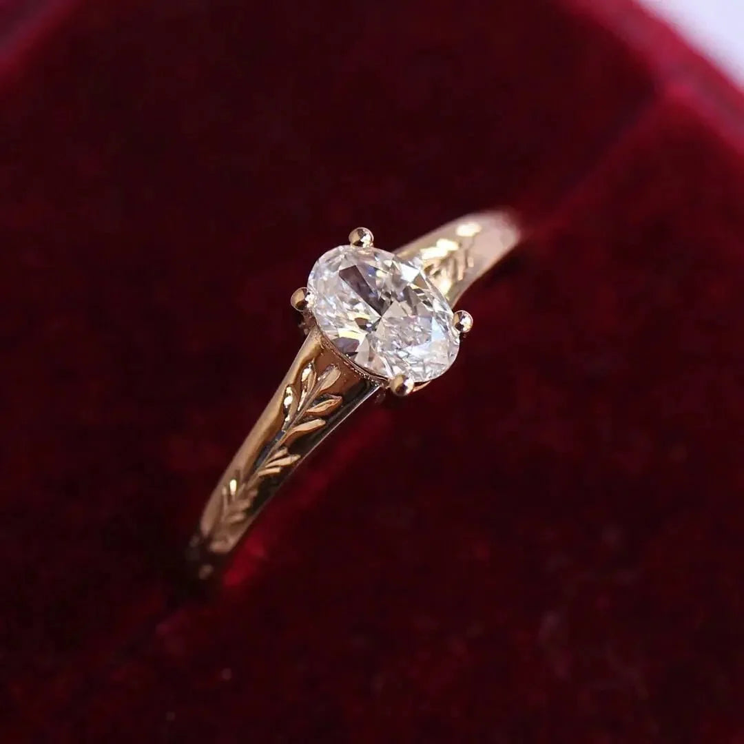0.40 Karat E VS2 GIA Sertifikalı Vintage Kate Tasarım Pırlanta Yüzük