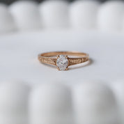 0.40 Karat F SI2 GIA Sertifikalı Vintage Lavender Tasarım Pırlanta Yüzük