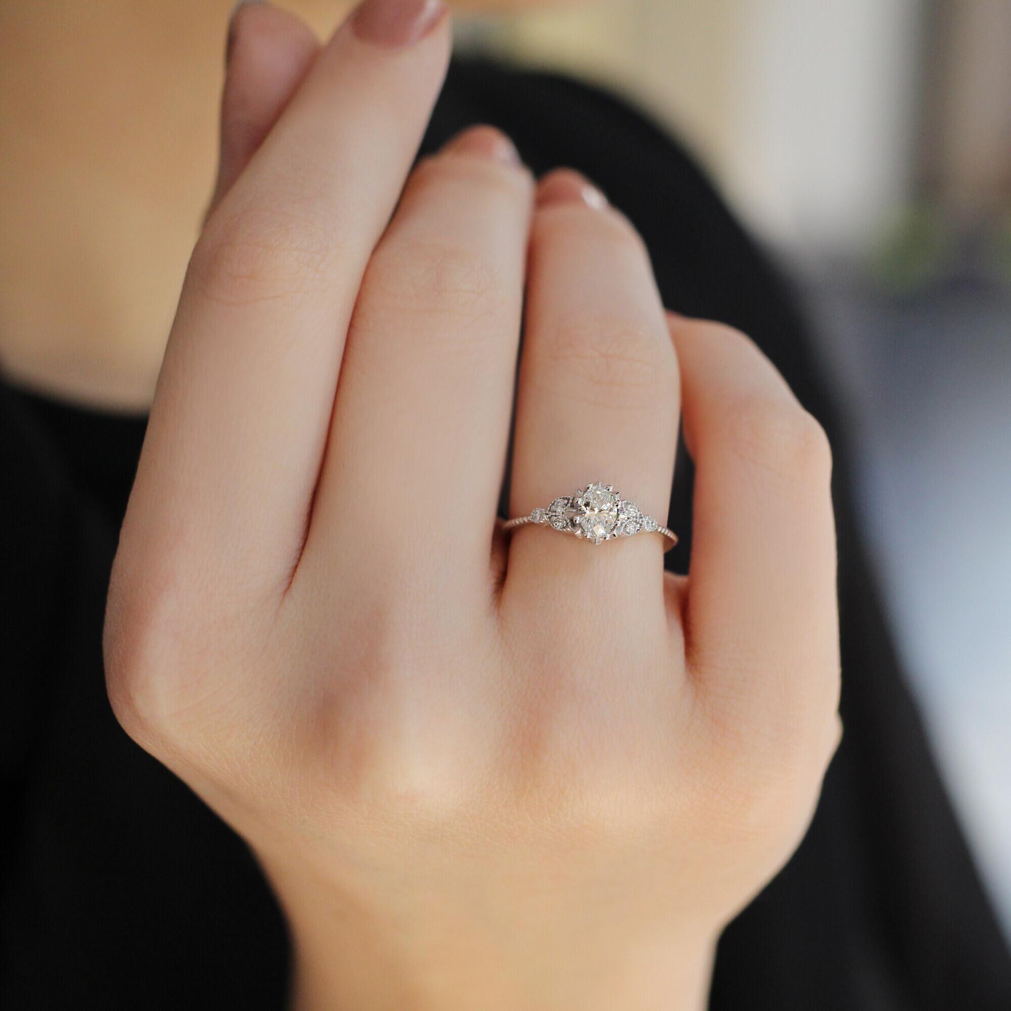 0.40 Karat Vintage Alice Tasarım Pırlanta Yüzük