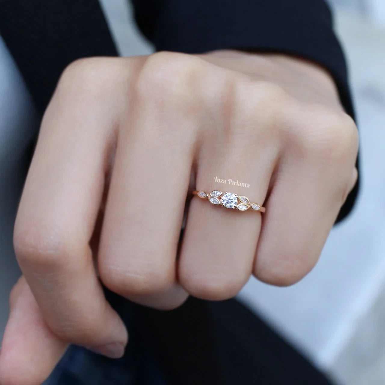 0.40 Karat Vintage Tasarım Markiz Pırlanta Yüzük