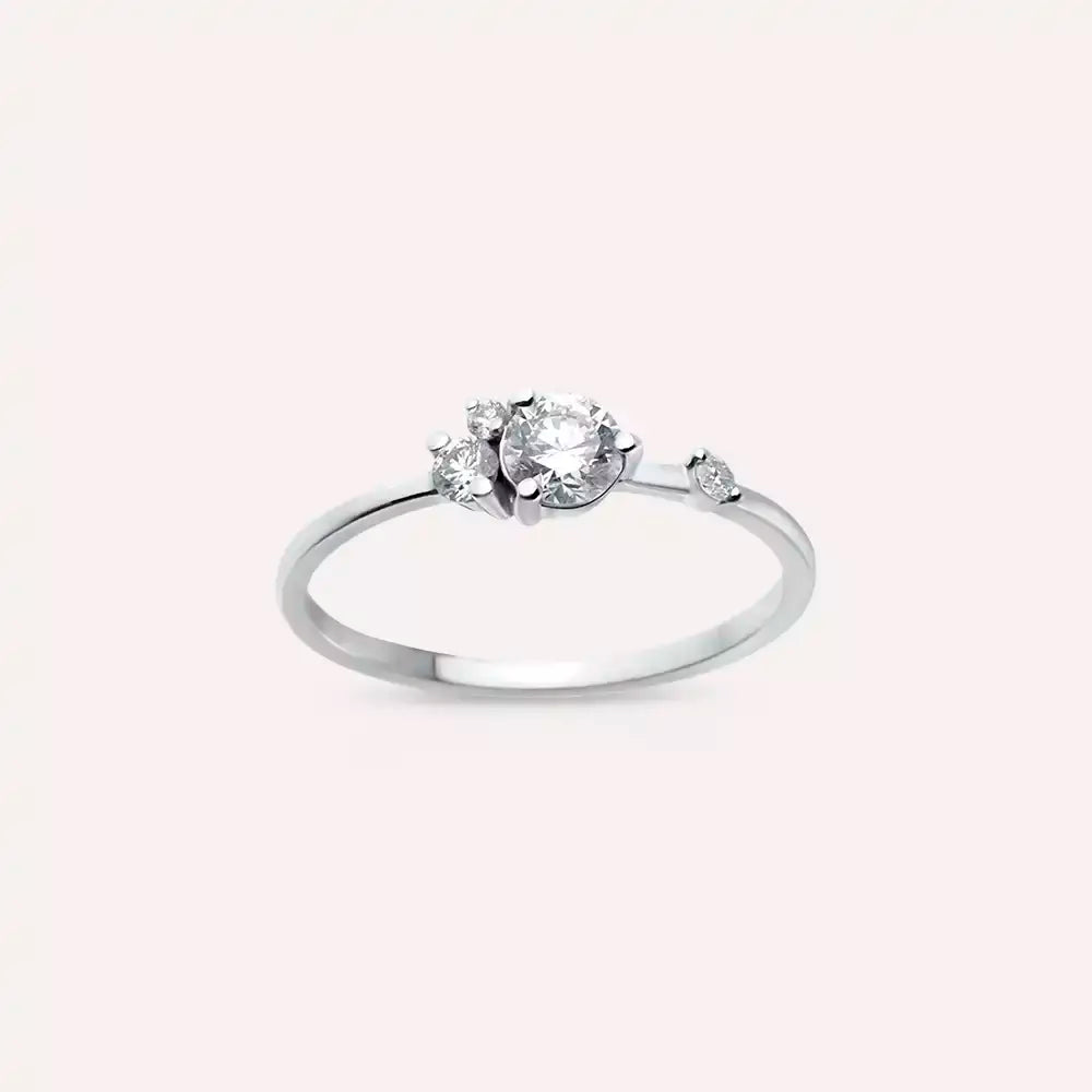 Douce 0.41 CT Pırlanta Taşlı Beyaz Altın Yüzük