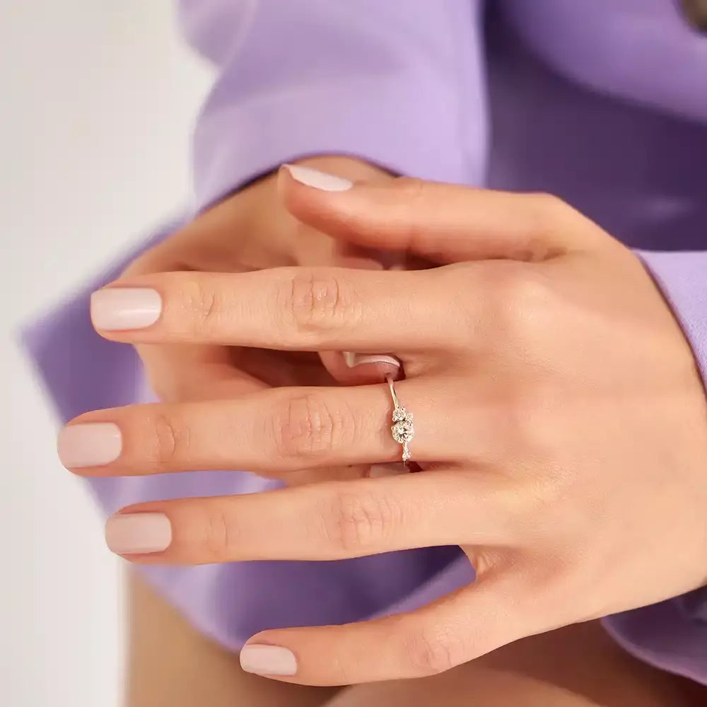 0.41 CT Pırlanta Taşlı Beyaz Altın Yüzük