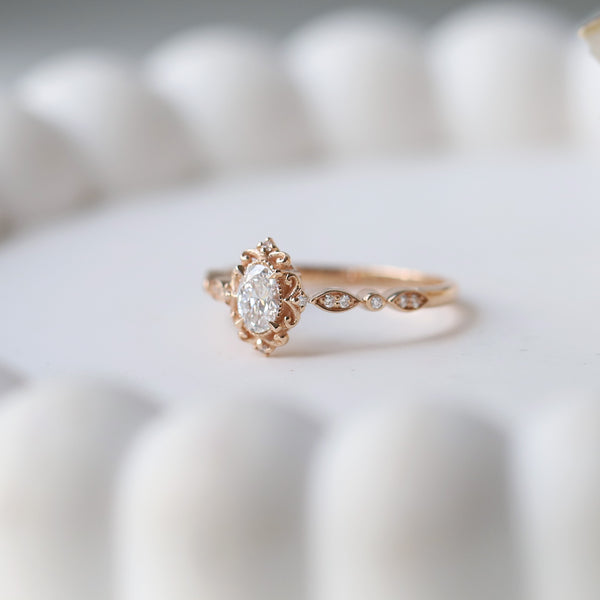 0.42 CT D VS2 GIA Sertifikalı Vintage Emma Pırlanta Yüzük