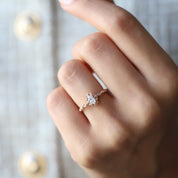 0.42 CT D VS2 GIA Sertifikalı Vintage Emma Pırlanta Yüzük