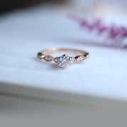 0.42 CT Vintage Tasarım Pırlanta Tektaş Yüzük