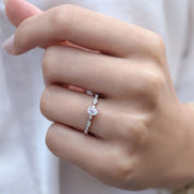 0.42 CT Vintage Özel Tasarım Oval Pırlanta Tektaş Yüzük