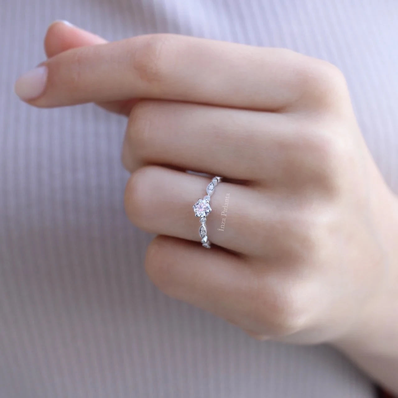 0.42 Karat Vintage Tasarım Tektaş Pırlanta Yüzük