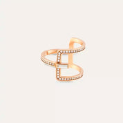 0.43 CT Baget Kesim Pırlanta Taşlı Rose Altın Yüzük