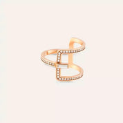 0.43 CT Baget Kesim Pırlanta Taşlı Rose Altın Yüzük