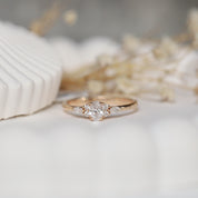 0.45 CT H SI2 HRD Özel Tasarım Larissa Oval Pırlanta Yüzük