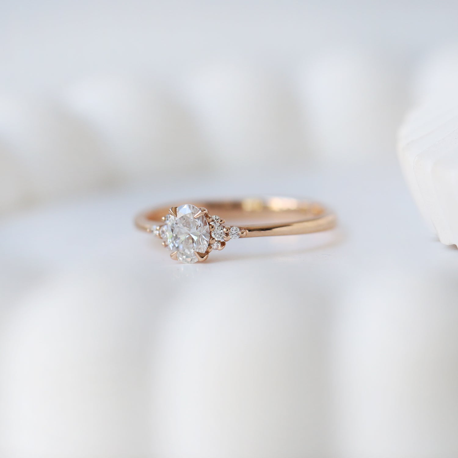 0.45 CT H SI2 HRD Vintage Tasarım Mina Pırlanta Yüzük