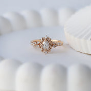 0.45 CT Vintage Mia Asimetri Pırlanta Yüzük