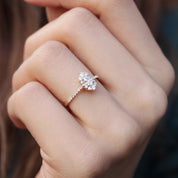 0.45 CT Vintage Oval Lina Tasarım Pırlanta Yüzük