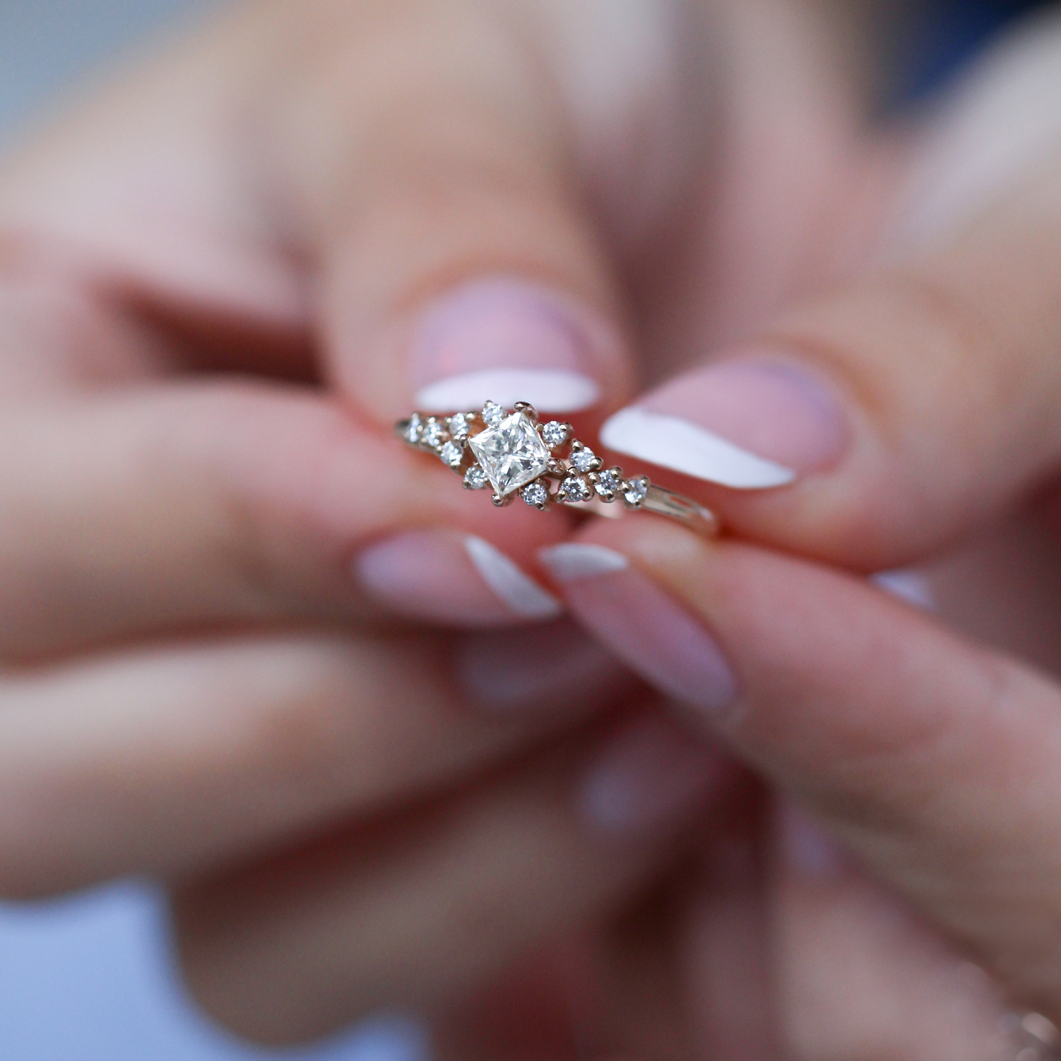 0.45 CT Vintage Pırlanta Prenses  Yüzük