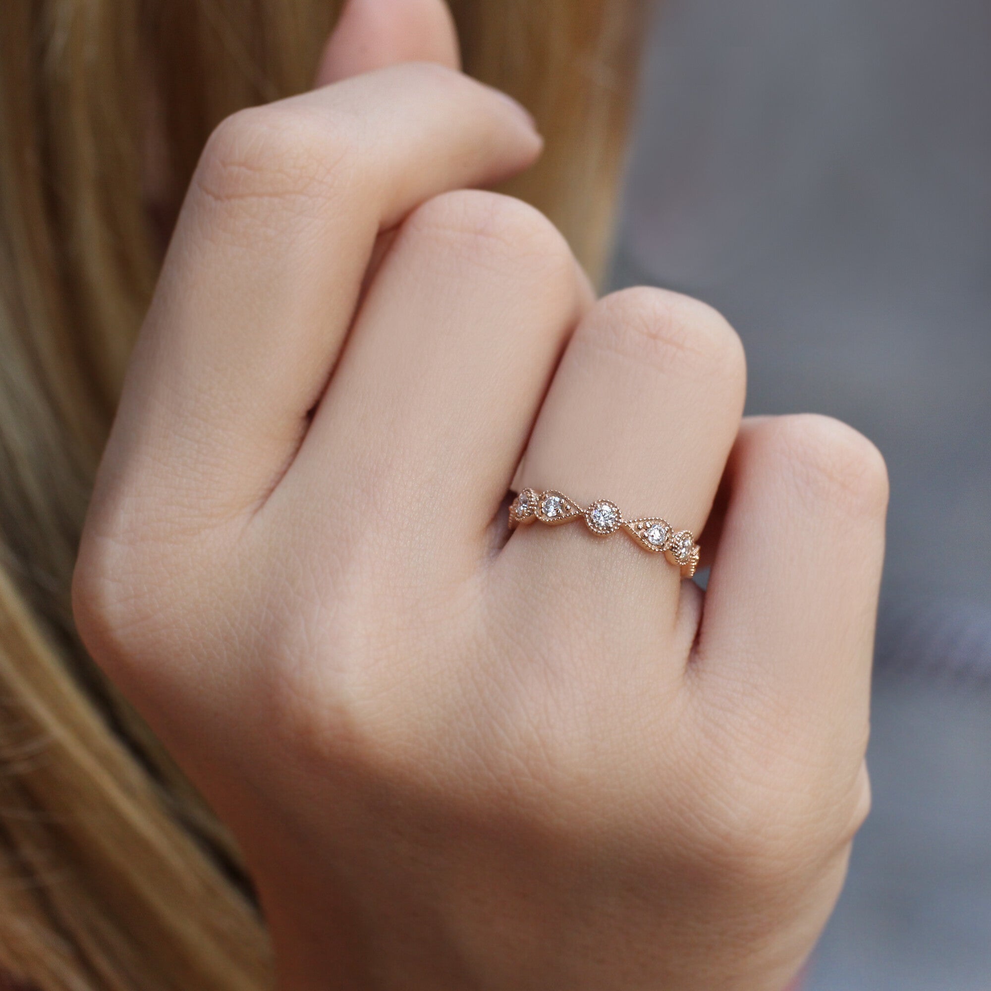 0.45 CT Vintage Tasarım Tamtur Pırlanta Yüzük