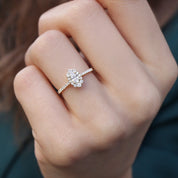 0.45 Karat Vintage Oval Lina Tasarım Pırlanta Yüzük