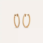 0.48 CT Pırlanta Taşlı Rose Altın Halka Küpe