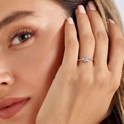 Solas 0.49 CT Pırlanta Taşlı Rose Altın Yüzük