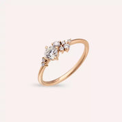 0.49 CT Pırlanta Taşlı Rose Altın Yüzük