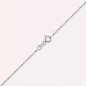 0.50 CT Baget Kesim Pırlanta Taşlı Beyaz Altın Kolye