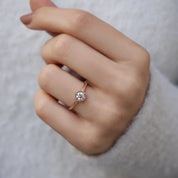 0.50 CT F VS2 GIA Sertifikalı Altıgen Başak Pırlanta Yüzük