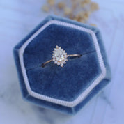 0.50 CT Vintage Tasarım Damla Pırlanta Yüzük