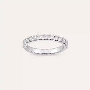 0.50 CT Pırlanta Taşlı Beyaz Altın Yarımtur Yüzük