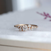 0.50 CT Vintage Asimetri Pırlanta  Yüzük