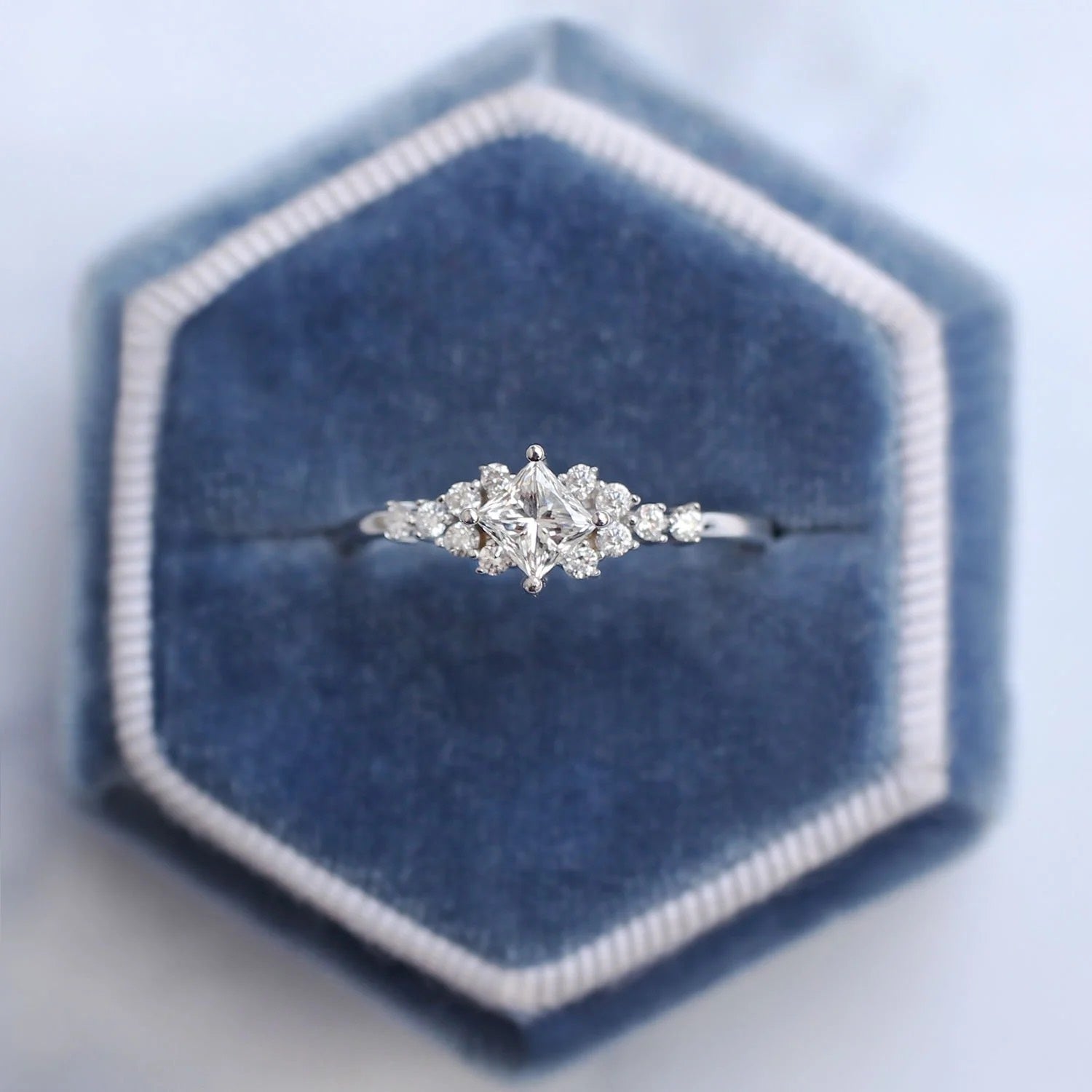 0.50 CT Vintage Pırlanta Prenses Yüzük