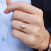 0.55 CT E SI1 GIA Sertifikalı Vintage Aria Tasarım Pırlanta Yüzük