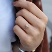 0.55 CT H SI2 HRD Sertifikalı Vintage Tasarım Aria Pırlanta Yüzük