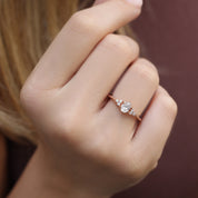 0.55 CT Vintage Lisa Tasarım Pırlanta Yüzük