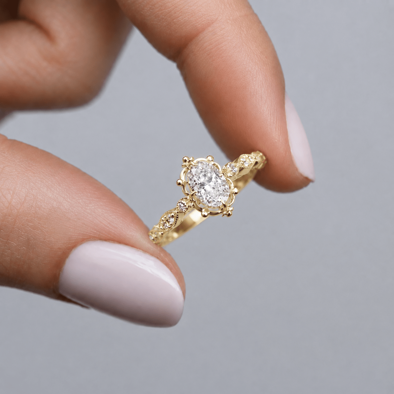 0.55 Karat Vintage Aria Tasarım Pırlanta Yüzük