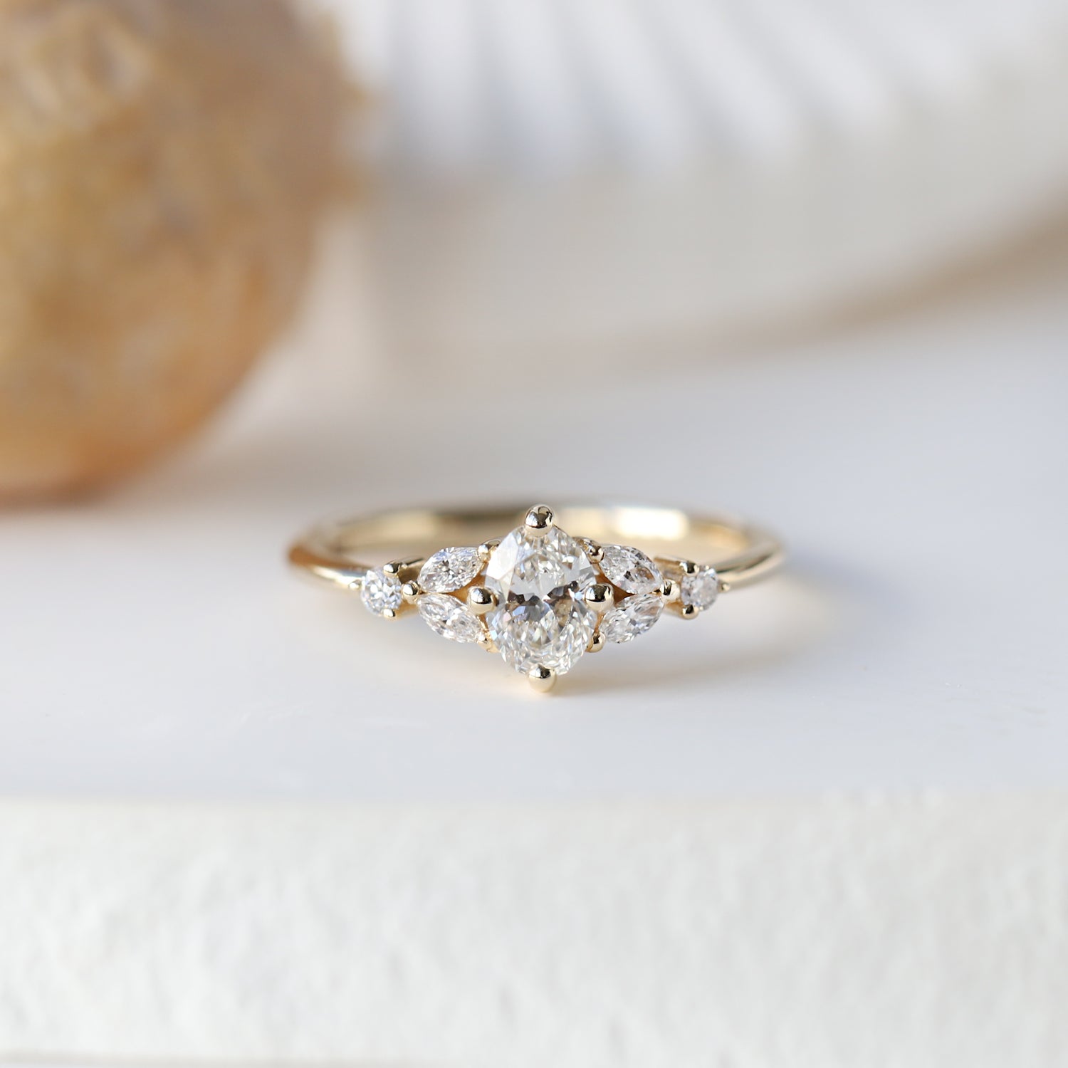 0.55 Karat Pera Vintage Tasarım Pırlanta Yüzük