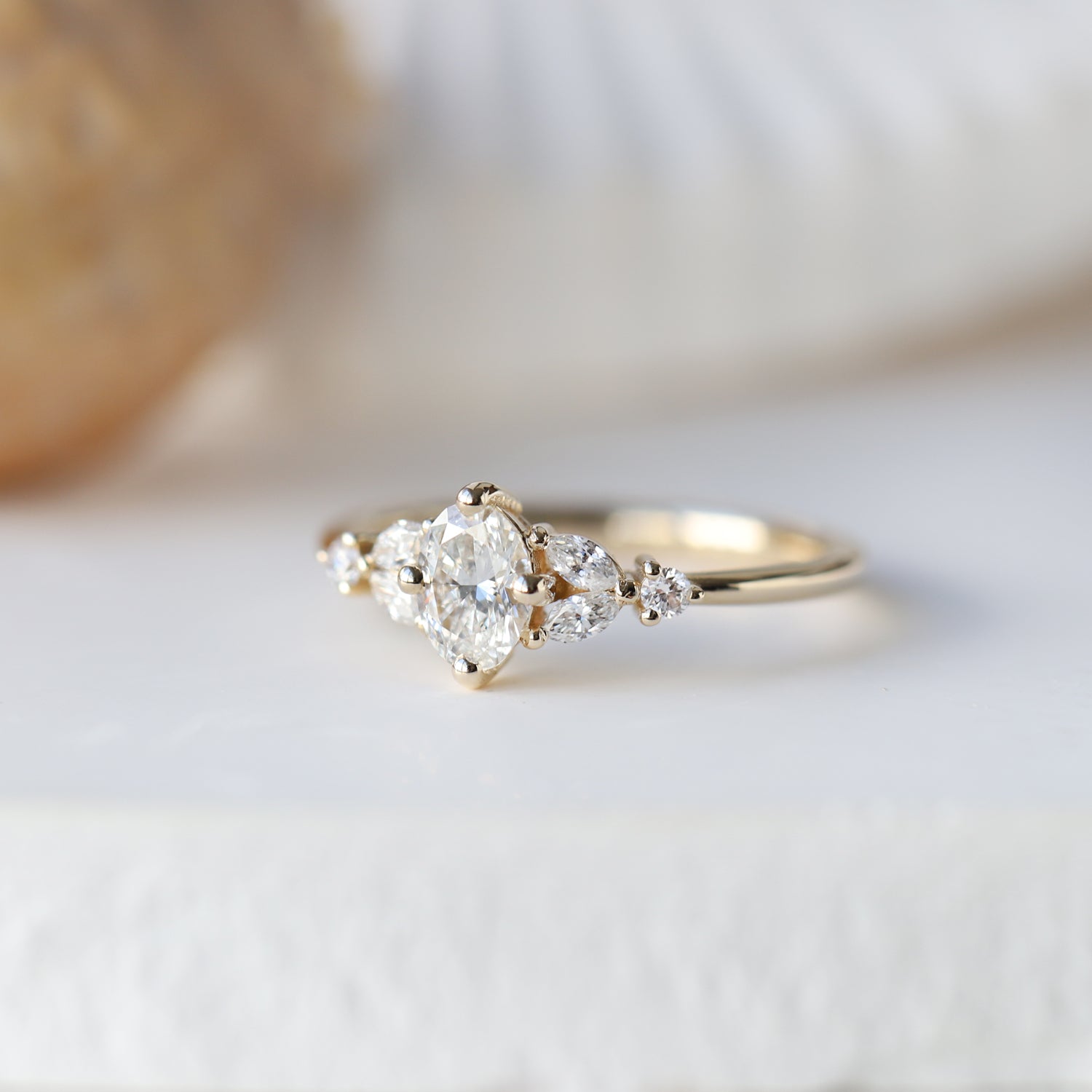 0.55 Karat Pera Vintage Tasarım Pırlanta Yüzük