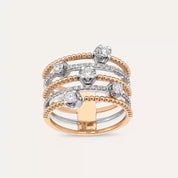 0.56 CT Pırlanta Taşlı Sıralı Yüzük