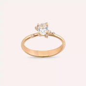 0.57 CT Pırlanta Taşlı Rose Altın Yüzük