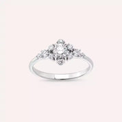 0.58 CT Pırlanta Taşlı Beyaz Altın Yüzük