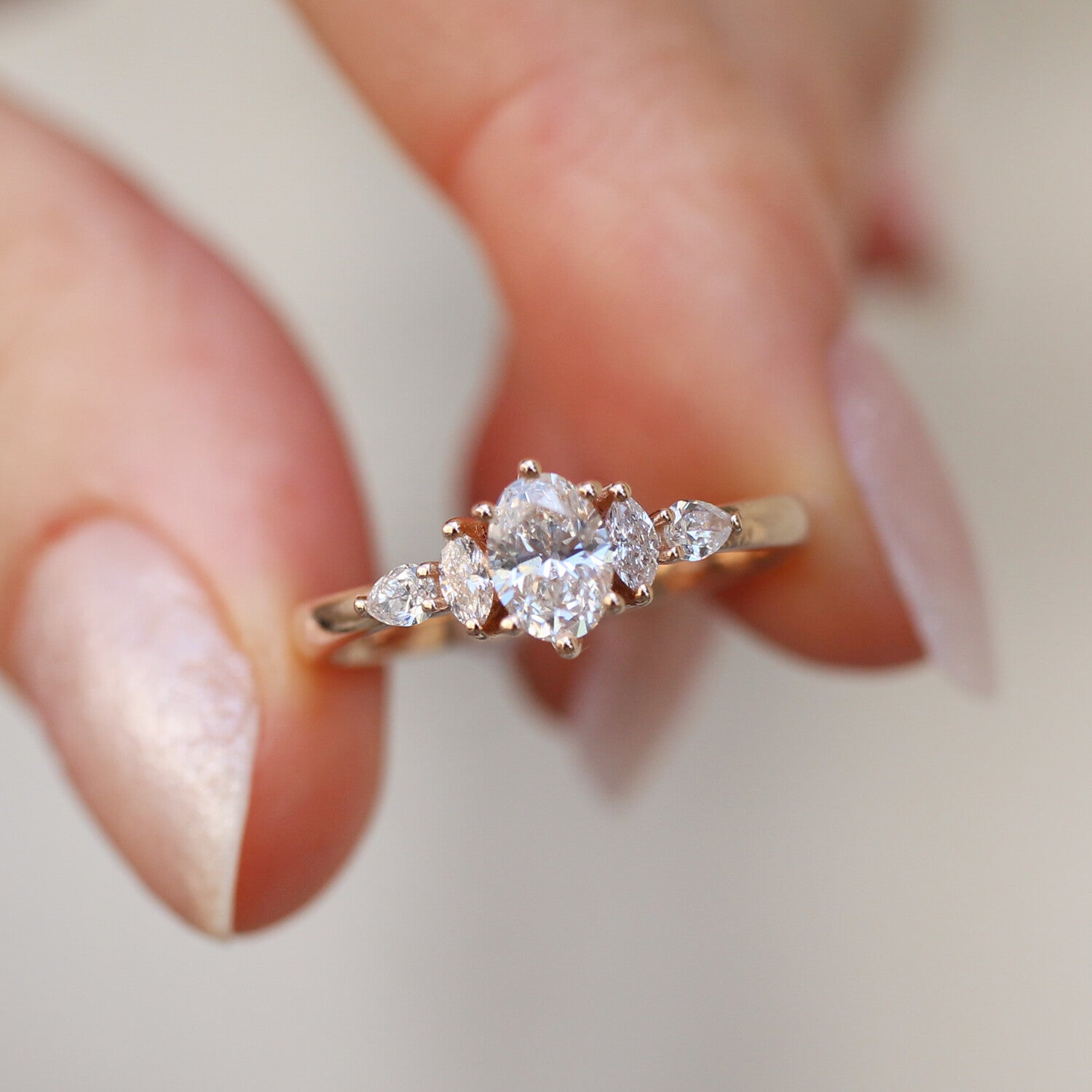 0.60 CT F SI2 GIA Sertifikalı Vintage Diana Pırlanta Yüzük