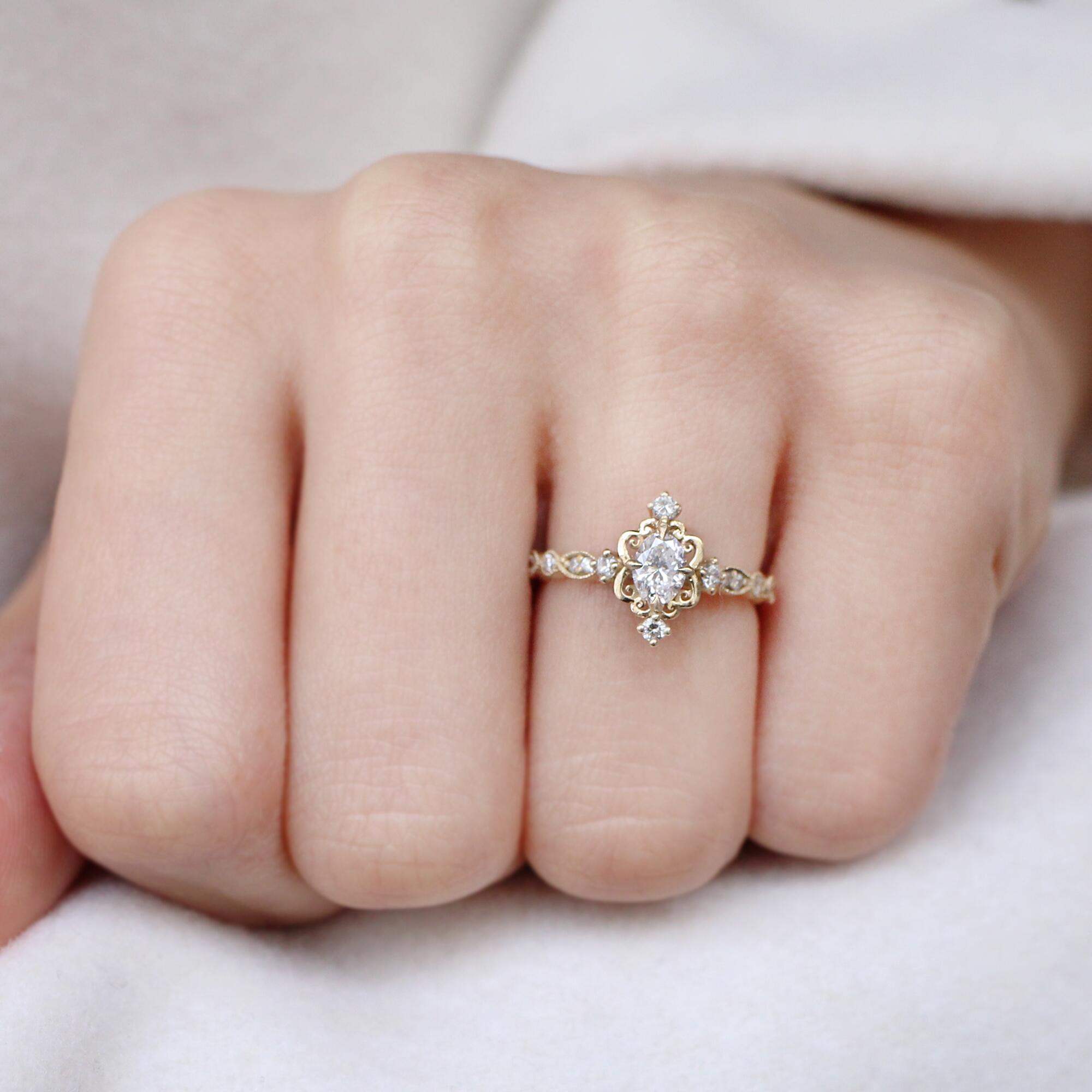 0.60 CT Vintage Mia Tasarım Pırlanta Yüzük